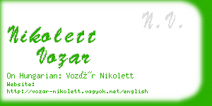 nikolett vozar business card